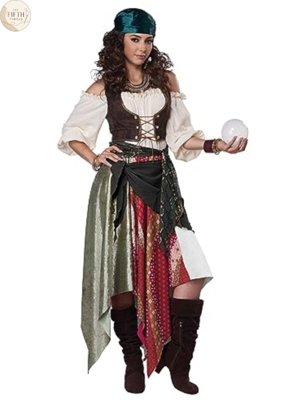 Medieval Gypsy Renaissance Costume Dress Sash Head Tie Adult
